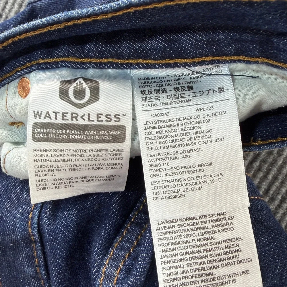 Levi's 501 Original Fit Jeans Mens 38x32 Dark Wash Excellent Button Fly Denim